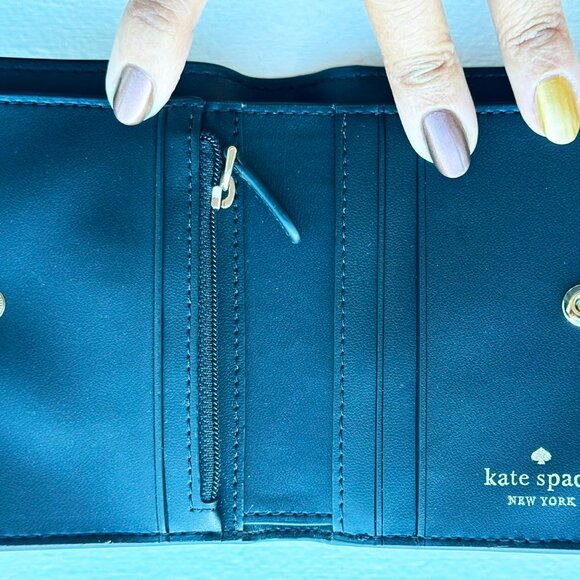 Kate Spade GIGI Black Compact Bifold Wallet — NWOT - Picture 2 of 8